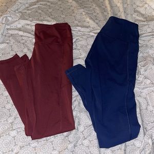 Blue and Maroon Leggings